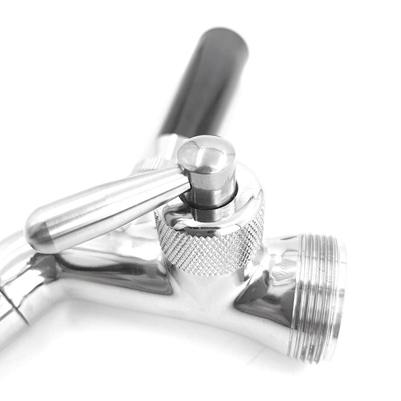 Flow Control Stainless Steel Beer Faucet with Long Spout | Premium Draft Tap - The Village Brew UK