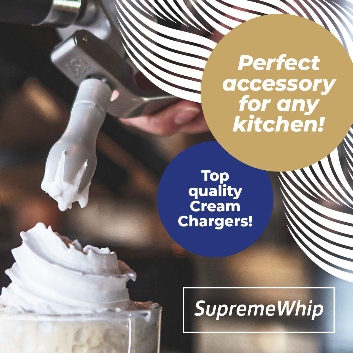 Starter Pack - SupremeWhip Cream Chargers – 600 - (25 x 24Pks) & 0.25L White Dispenser