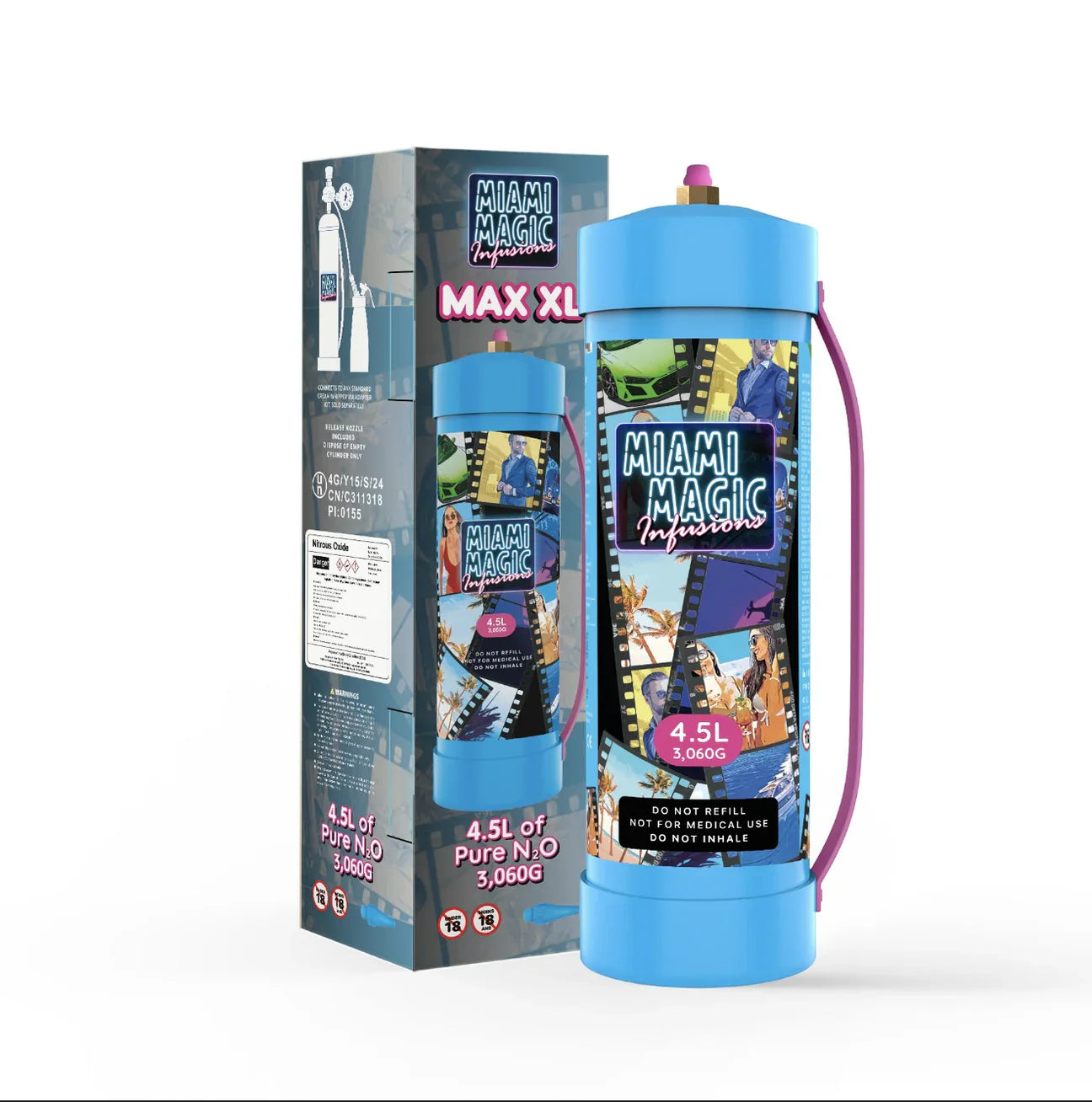 *NEW* 1 x Miami Magic 3060g/4.5L Cream Charger