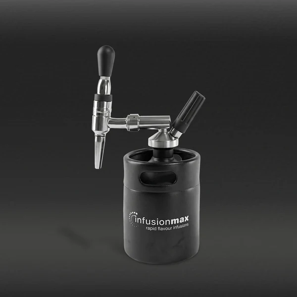 InfusionMax 64oz Nitro Cold Brew Maker system designed for creating smooth nitrogen-infused coffee at home.