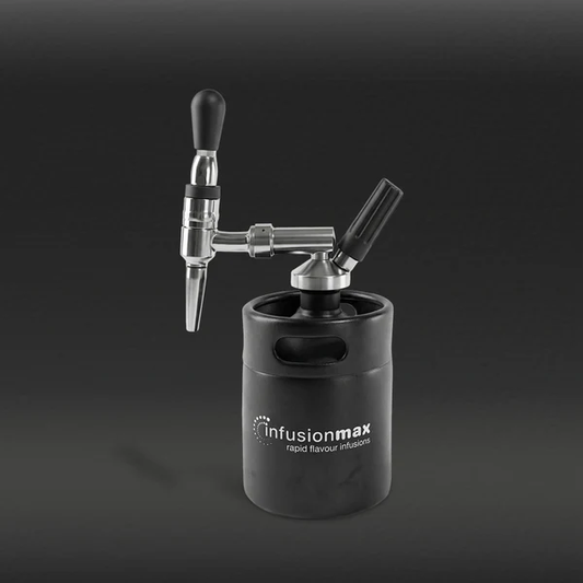 InfusionMax 64oz Nitro Cold Brew Maker system designed for creating smooth nitrogen-infused coffee at home.