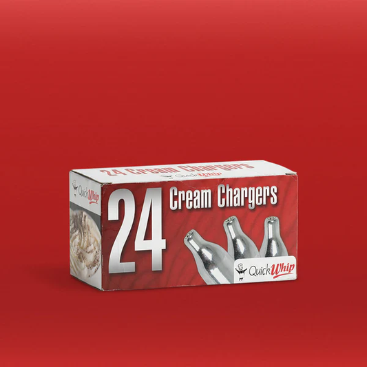 QuickWhip 24 Pack cream chargers with premium 8g nitrous oxide canisters
