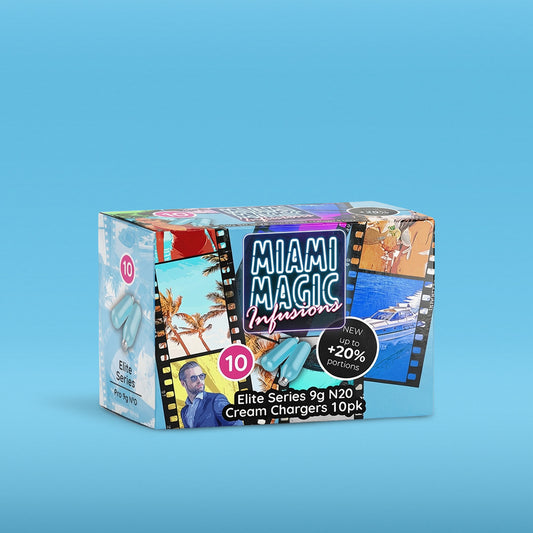 Miami Magic 9g Cream Chargers - 10 Pack
