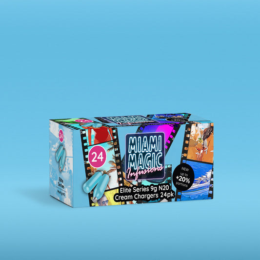 CLEARANCE Miami Magic 9g Cream Chargers - 24 Pack