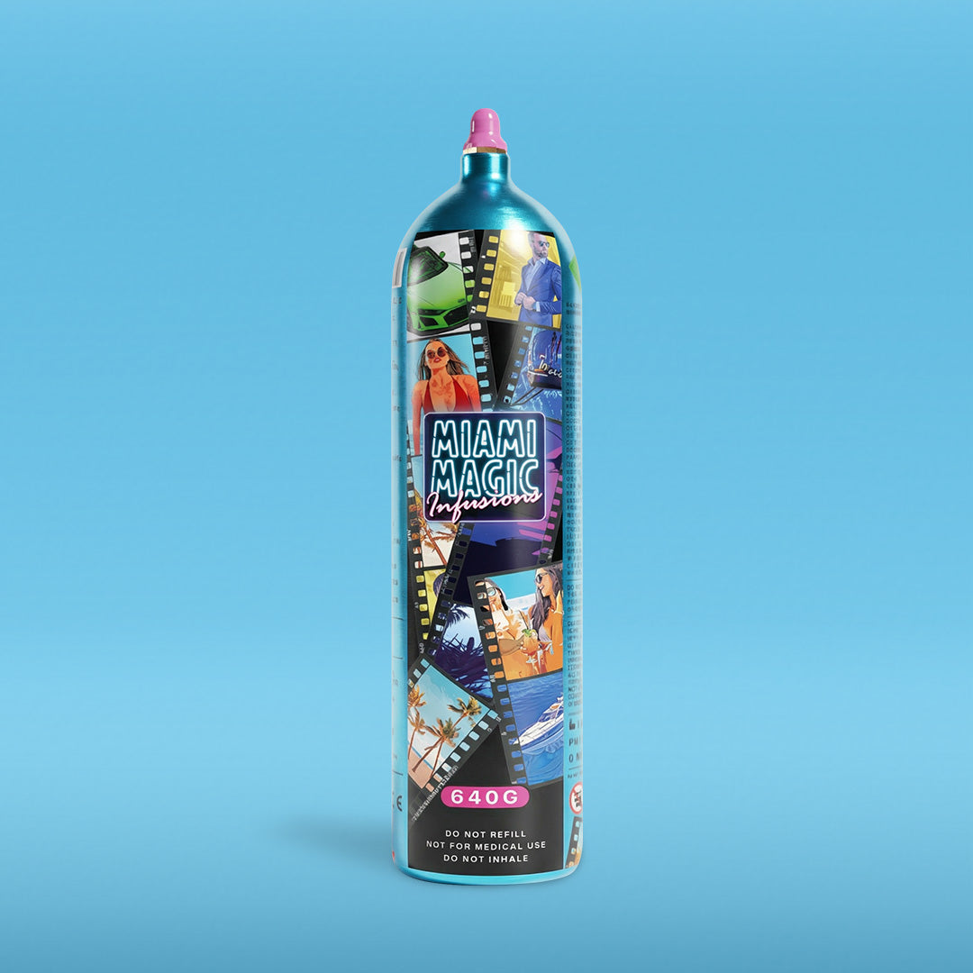 6 x Miami Magic 640g Aluminium Cream Charger