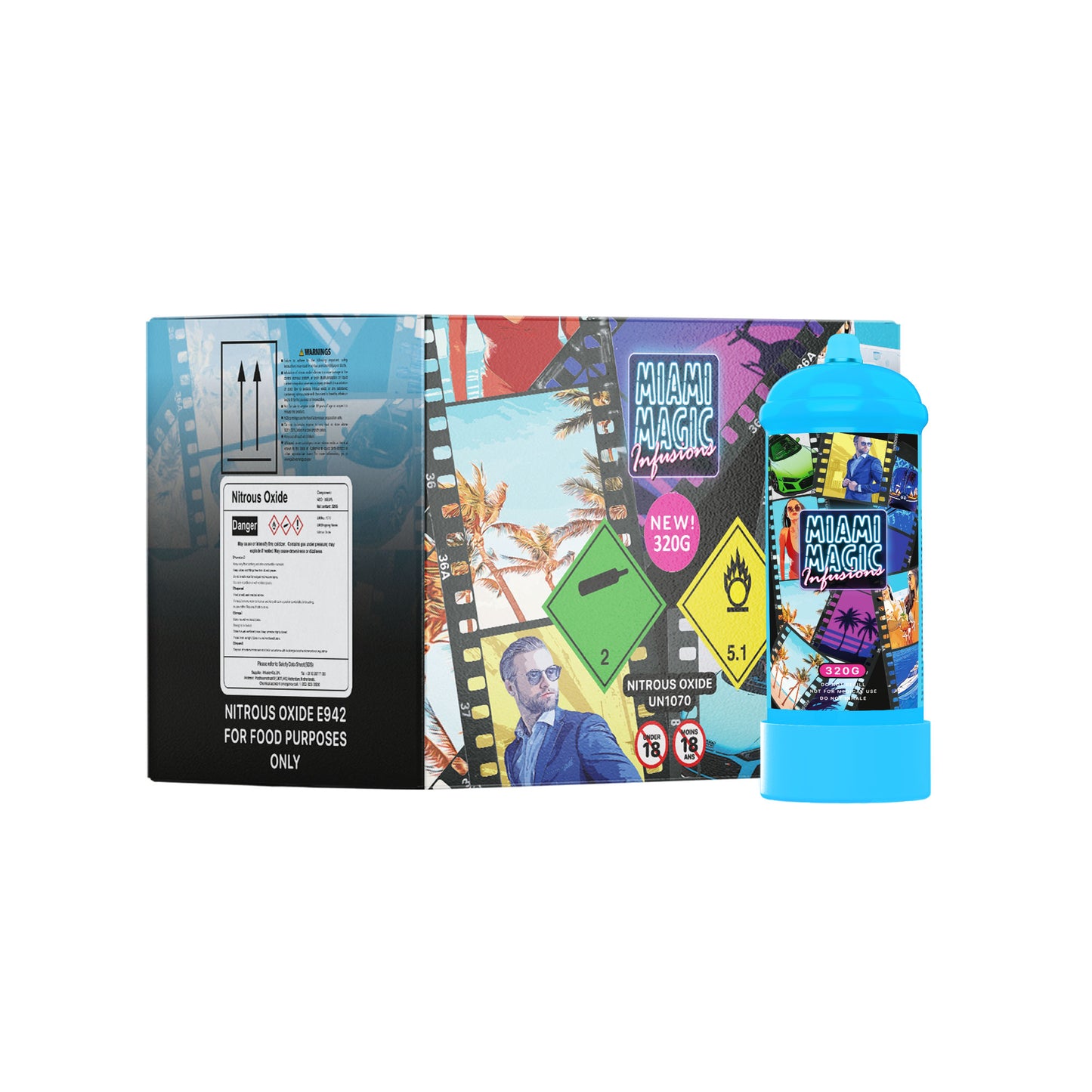12 x Miami Magic Infusions 320g N2O Canister