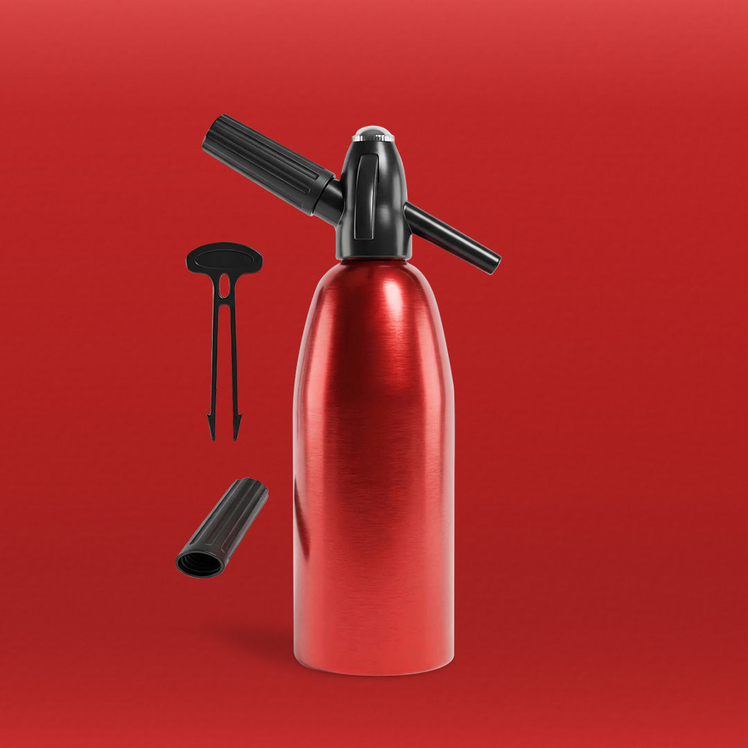 1 Litre The Village Brew Soda Siphon - RED