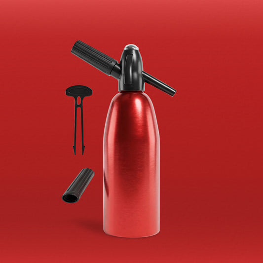 1 Litre The Village Brew Soda Siphon - RED