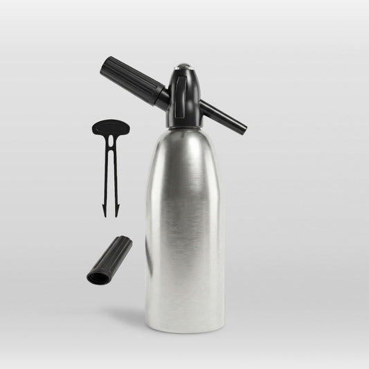 1 Litre The Village Brew Soda Siphon - Silver