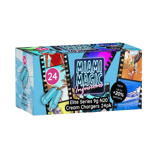 Miami Magic 9g Cream Chargers - 24 Pack